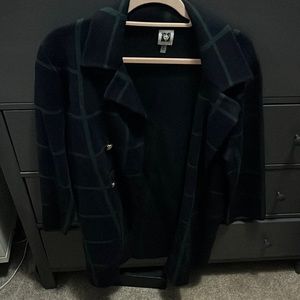 Green and navy Anne Klein sweater